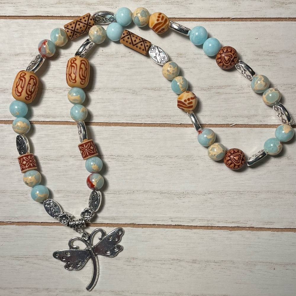 Blue Sea Sediment
Imperial Jasper Beaded
Necklace